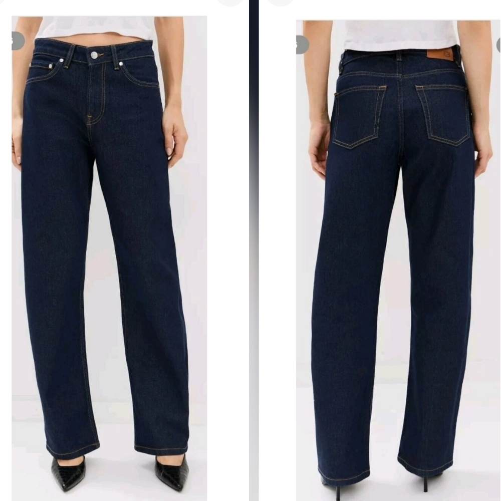 EB Denim Alida Loose Bowed Jeans in Havannah Night 28 NWT